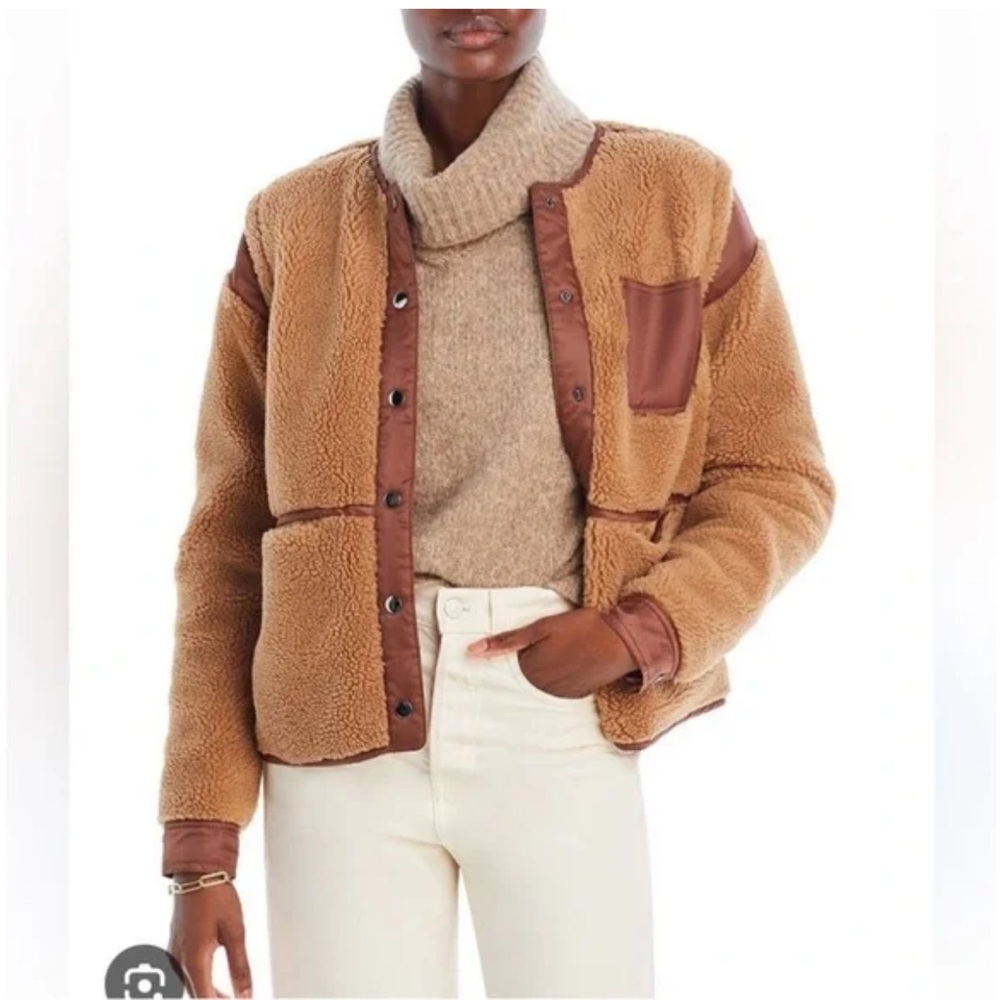 VERONICA BEARD Surrey Sherpa Cropped Faux Fur Coat NWOT
